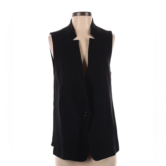 Club Monaco Black Zoela Tuxedo Vest with Sheer Back - XS - Picture 3 of 11